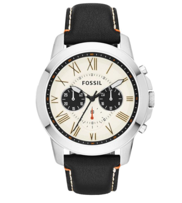 Correa de reloj Fossil FS4919 Cuero Negro 22mm